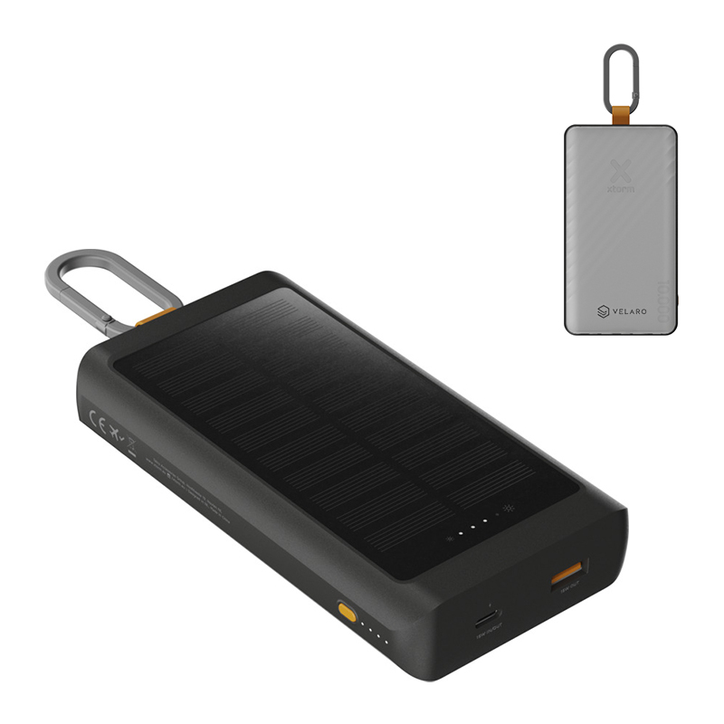 Solar power bank with light